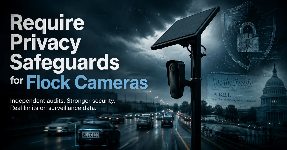 Flock Cameras Need Privacy Safeguards Before More Cities Buy In